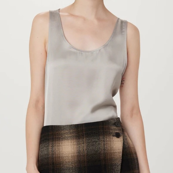 Frank & Oak Dresses & Skirts - NWT The Satin Tank Top in Light Grey – Frank And Oak